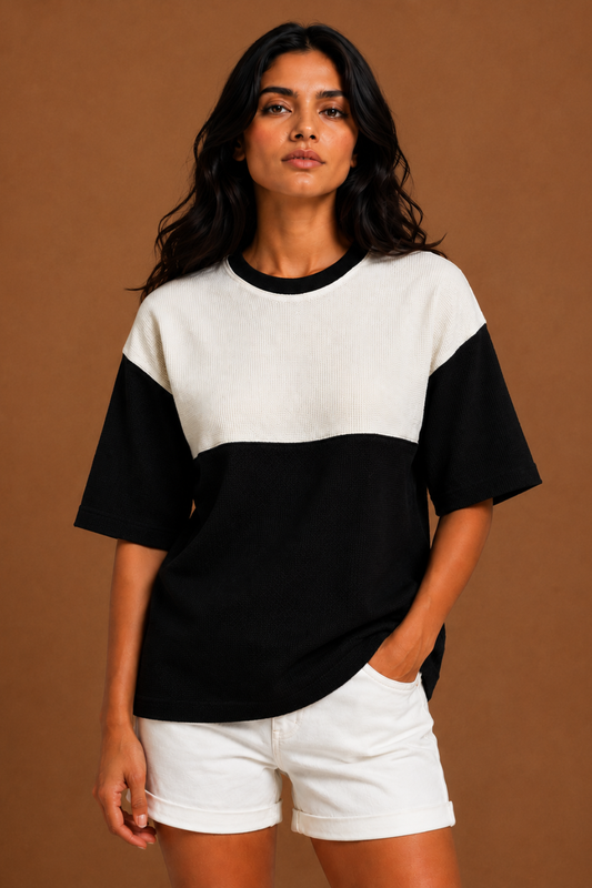 Monochrome Unisex Drop Shoulder T-shirt