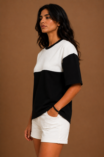 Monochrome Unisex Drop Shoulder T-shirt