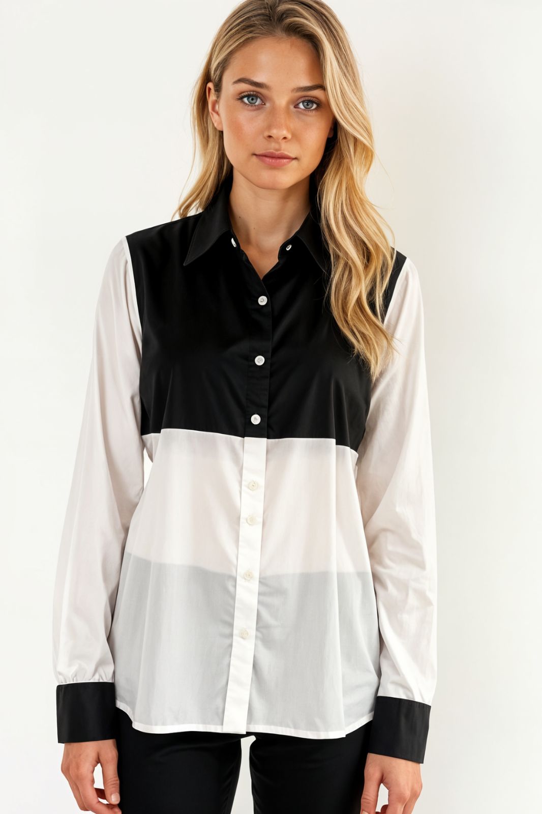 Black & White Cotton Shirt