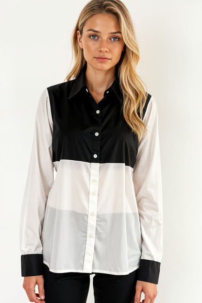 Black & White Cotton Shirt