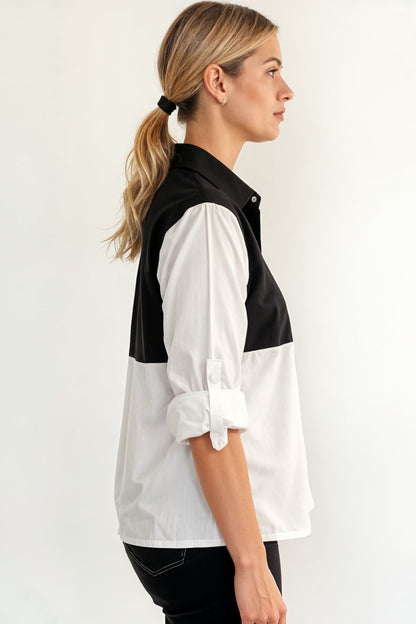 Black & White Cotton Shirt