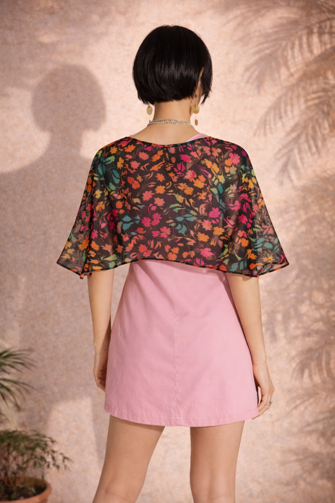 Floral Cape Dress
