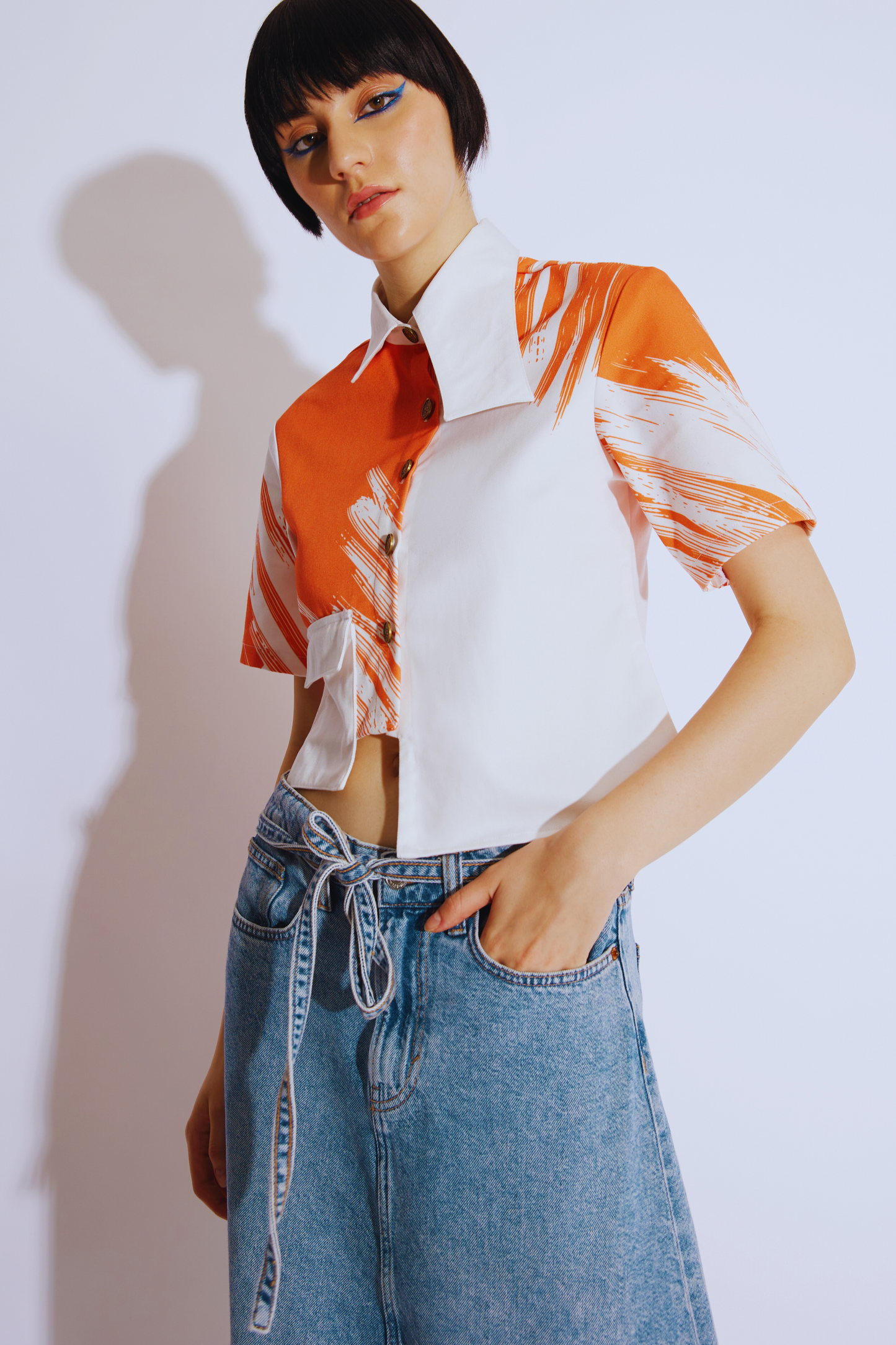 Brushstroke Cotton Shirt