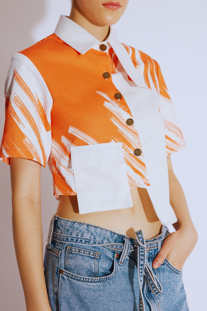 Brushstroke Cotton Shirt