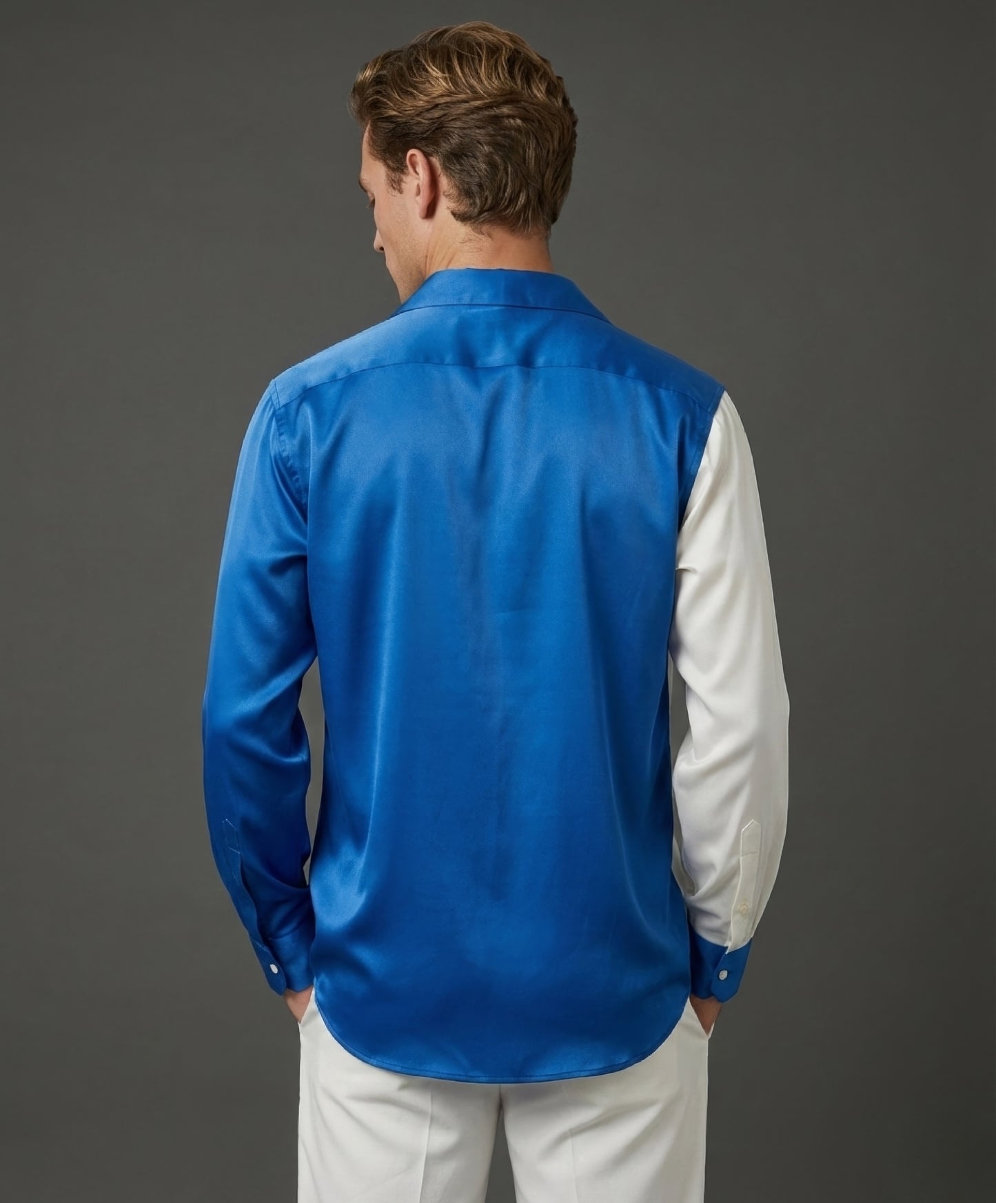 White & Blue Casual Shirt