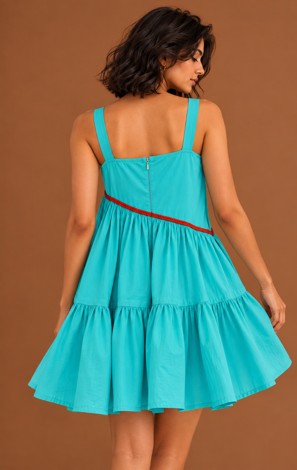 Merry Go Round Dress Blue | Cotton | Tiered