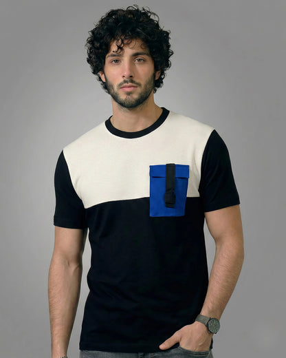 Pocket Theory Black Slim Fit Tshirt