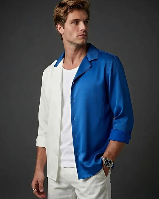 White & Blue Casual Shirt