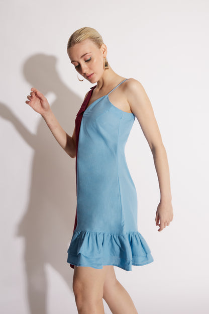 Two-Tone Linen Cotton Dress