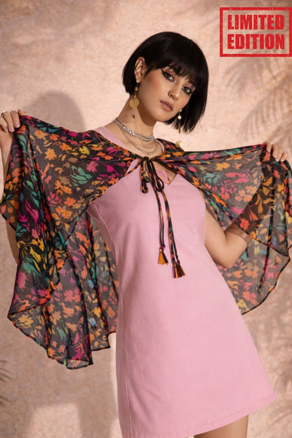 Floral Cape Dress
