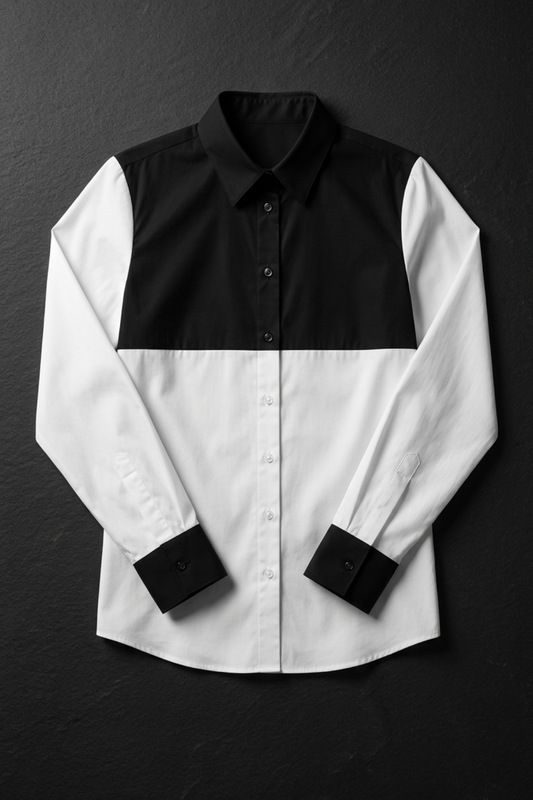 Black & White Cotton Shirt