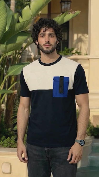 Pocket Theory Black Slim Fit Tshirt
