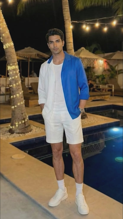 White & Blue Casual Shirt