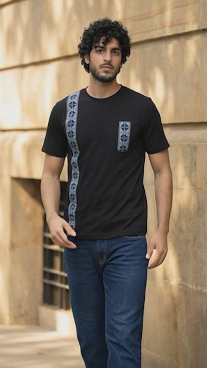 Black Crew Neck Slim Fit Tshirt