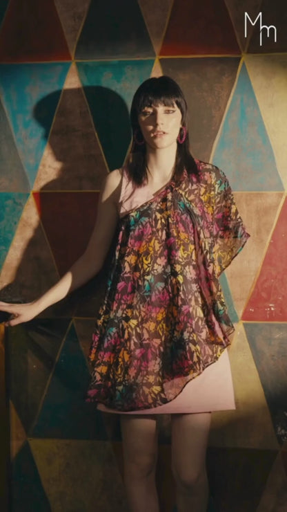 Floral Cape Dress